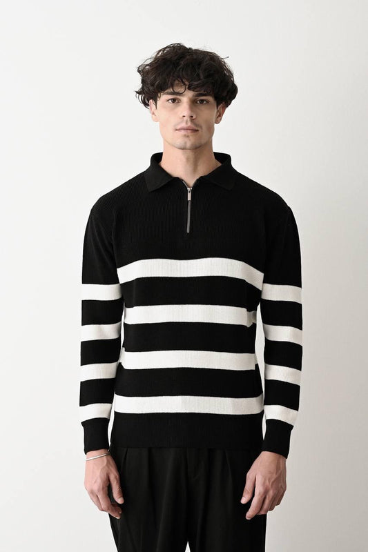 Sweater black white