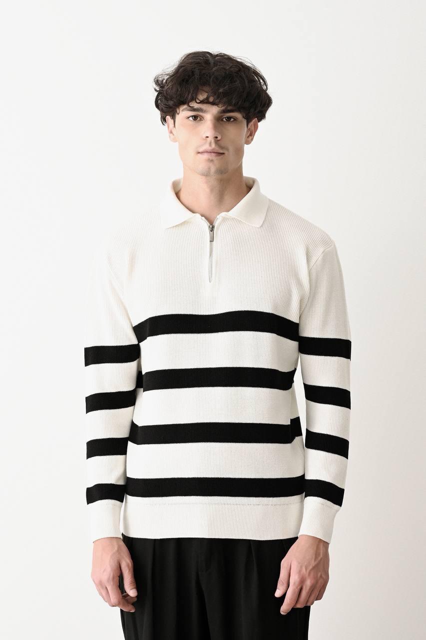 Sweater white black